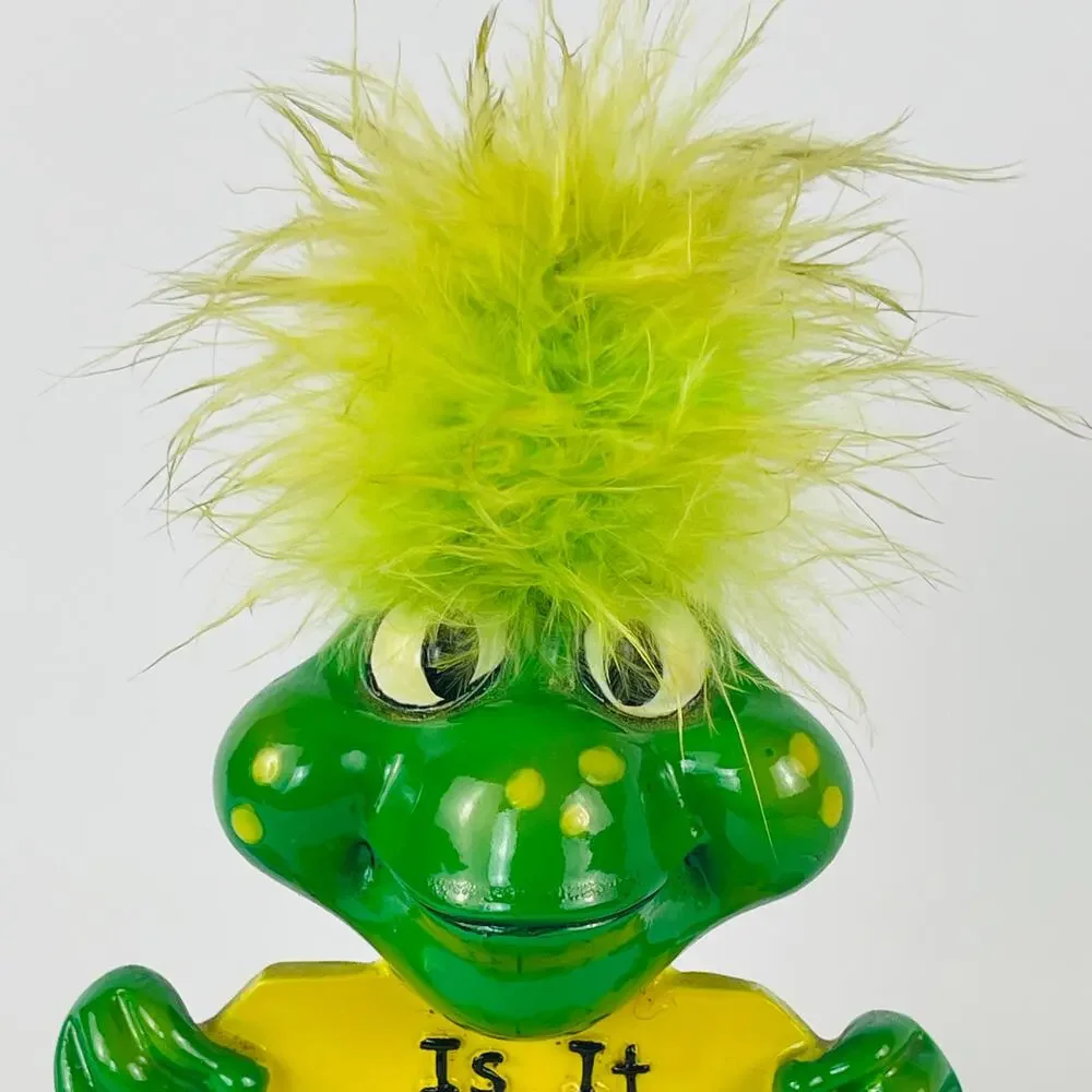 Funny Green Frog Perpetual Calendar; Is it Friday Yet? Month/Day. RARE